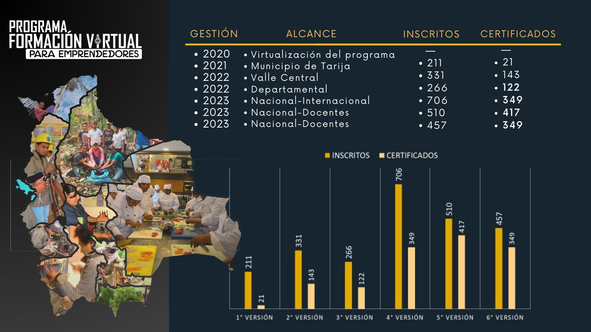 Versiones Programa de formación virtual